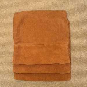 3 West Elm Cotton Canvas Pillow Covers (copper)